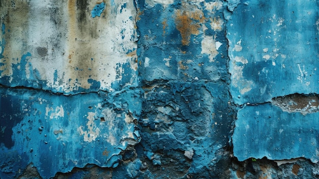 Close-up des couleurs bleues de la surface du béton
