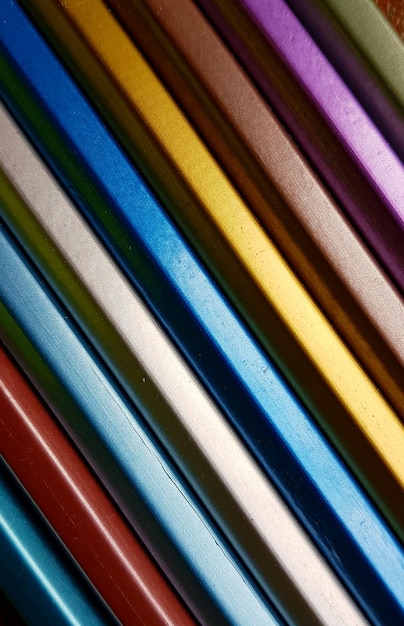 Photo close-up de crayons de couleur