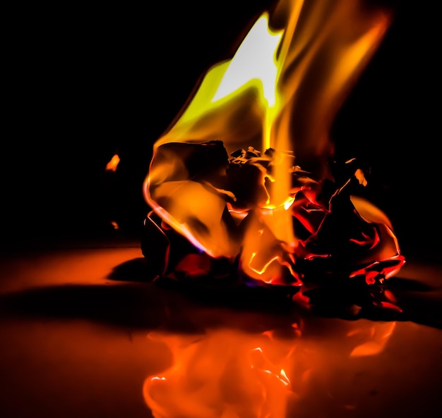 Photo close-up du feu de joie