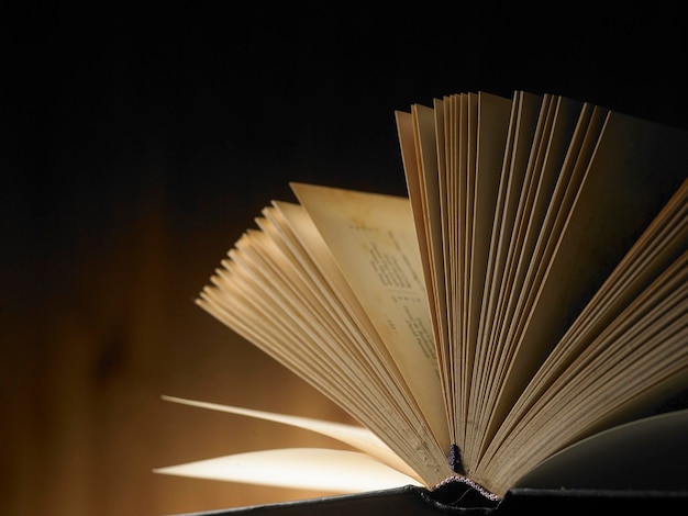 Close-up du livre sur la table