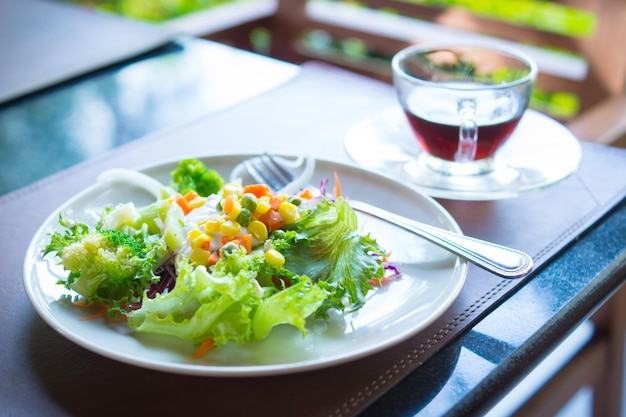 Close-up du repas servi sur la table