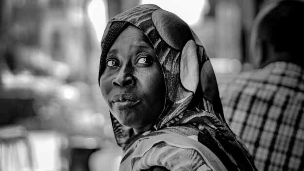 Close-up d'une femme