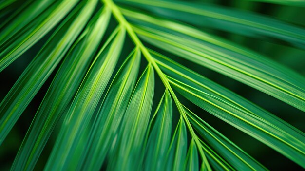 Close-up de feuille de palmier vert Arrière-plan naturel et texture pour le design