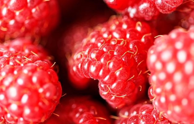 Close-up de fond frais délicieux framboises