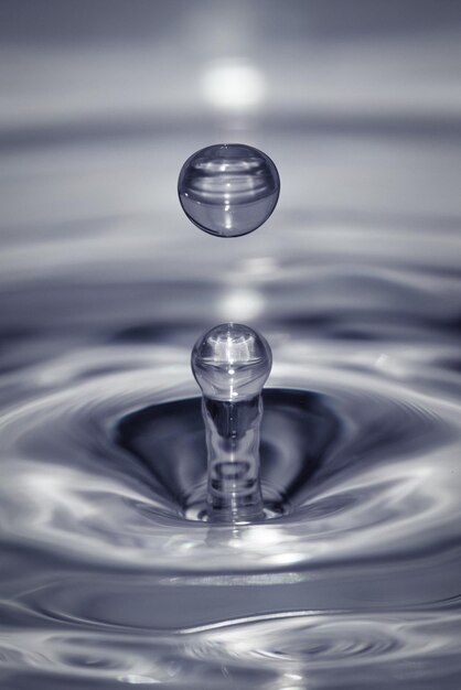 Photo close-up de la goutte d'eau