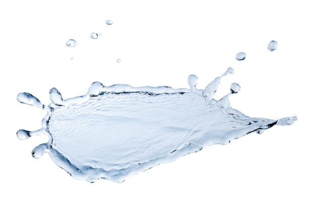Close-up de gouttes d'eau sur une surface blanche