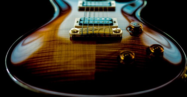 Photo close-up de la guitare