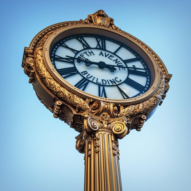 Photo close-up de l'horloge ornée