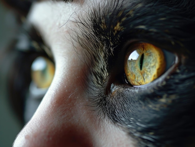 Close-up d'une jeune femme avec des yeux de chat