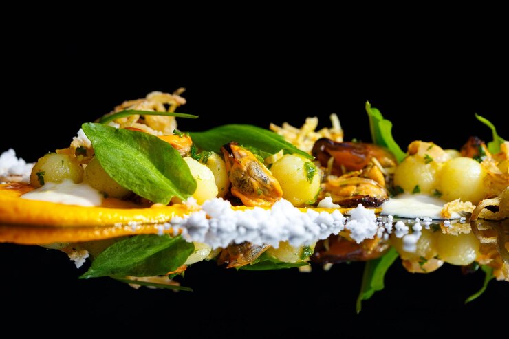Photo close-up de légumes dans une assiette