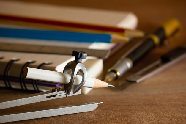 Close-up des livres sur la table