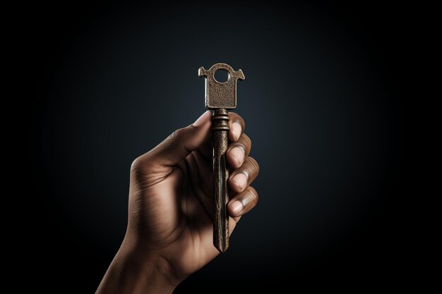 Close-up de la main d'une personne tenant une clé