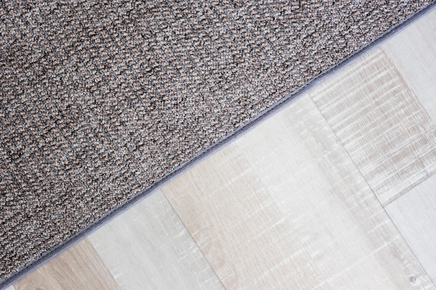 Close up de moquette sur parquet