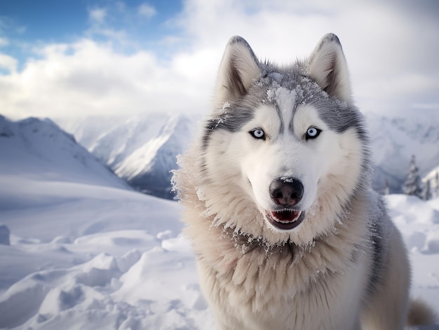 Close up de museau de chien husky