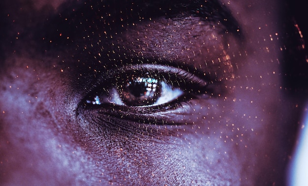Close-up de l'œil humain