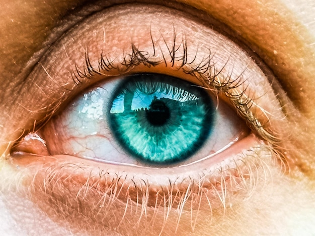 Close-up de l'œil humain