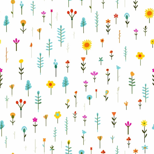 Photo a close up of a pattern of flowers and birds on a white background generative ai