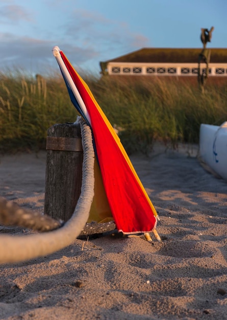 Photo close-up de la plage contre le ciel