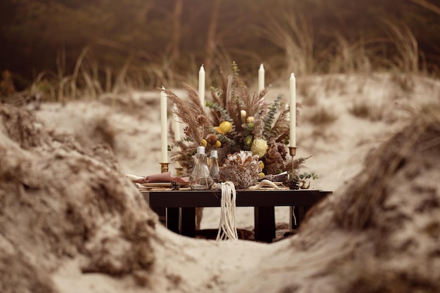 Photo close-up d'une plante en pot sur une table