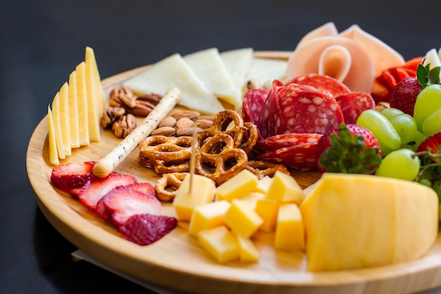 Close up de plateau de charcuterie