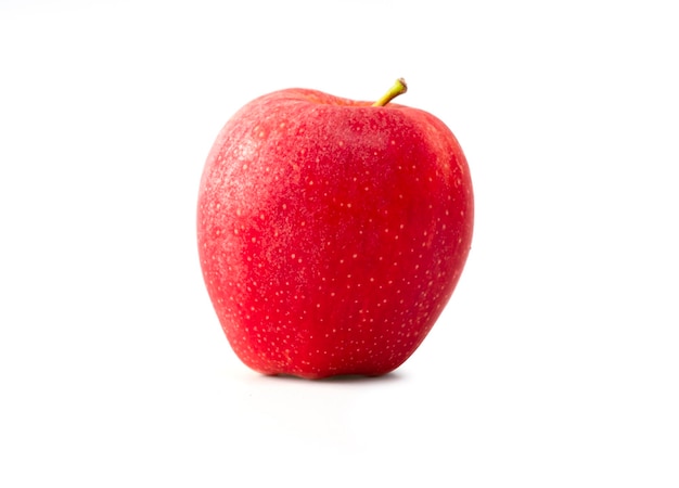 Close-up d'une pomme sur fond blanc