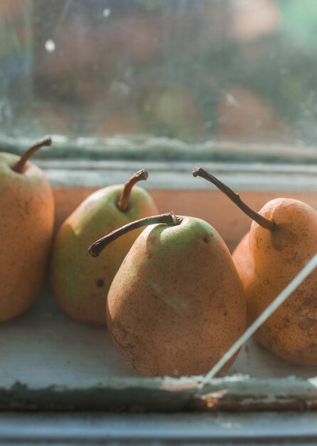 Photo close-up de la pomme sur la table