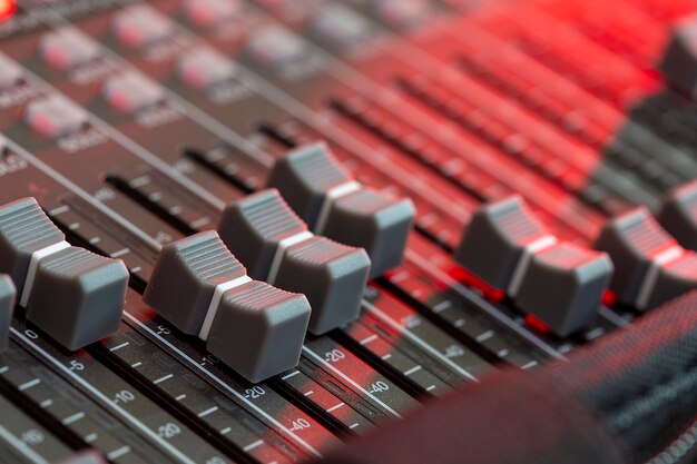 Photo close up sound mixer en studio