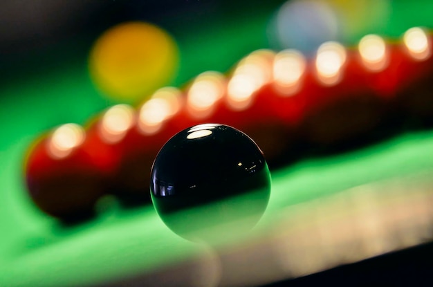 Photo close-up d'une table de billard