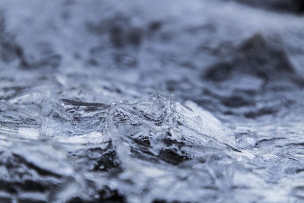 Photo close-up de la terre gelée