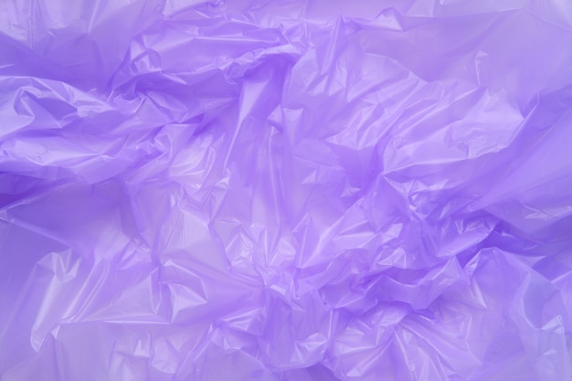 Close up Texture d'un sac poubelle en plastique violet