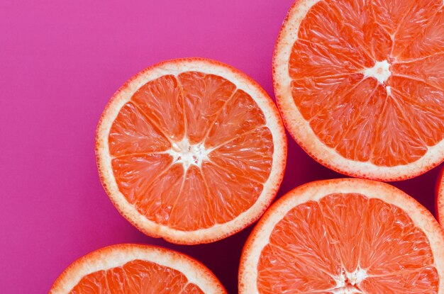 Close-up des tranches d'orange