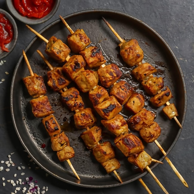 Close-up de la viande de bœuf frite Chapli kebab dans une grande casserole dans l'huile la nuit