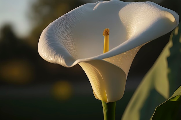 Close up white Lilly fleurit dans le jardin