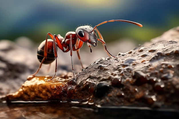 CloseUp Ant Bokeh IA générative