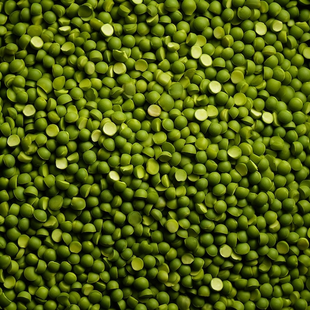 Photo closeup du gram vert organique du moong vert entier