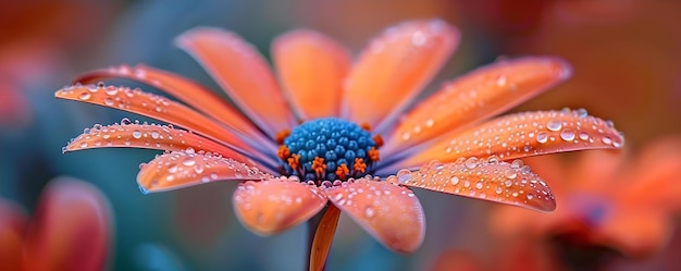 CloseUp de la fleur de marguerite en fleur avec un focus sur les pétales Concept de photographie botanique Nature CloseUps de macro photos florales