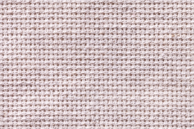 Closeup fond textile blanc. Structure de la macro de tissu