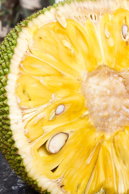 Closeup jack fruit tranché.