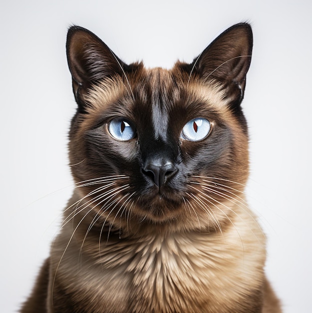 Closeup portrait d'un beau chat à poil long sur fond noir