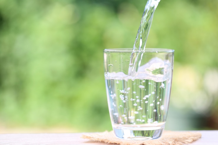 Photo closeup verre d'eau
