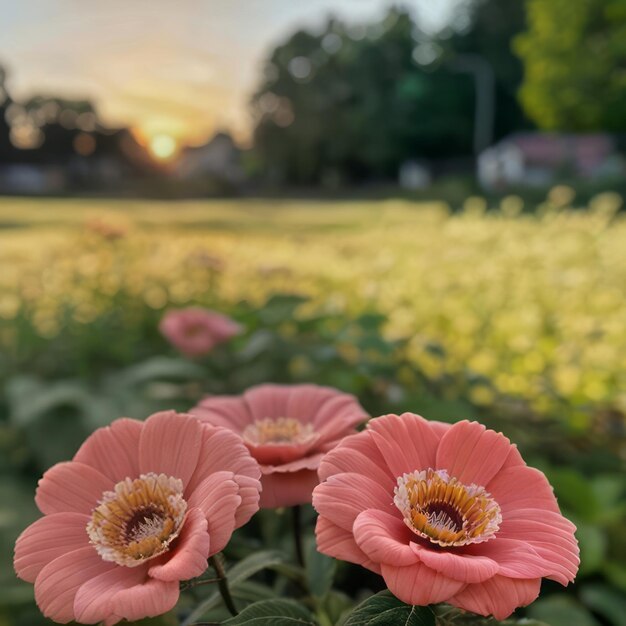 Closeups florales heure d'or HD La photographie du lever du soleil dans le paysage