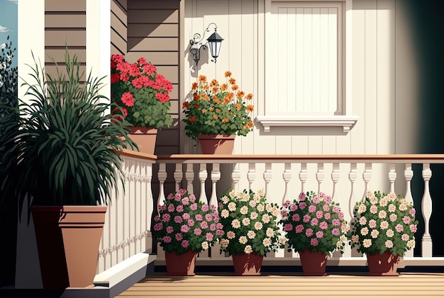 Photo une clôture en bois entoure un patio vide en pot de fleurs