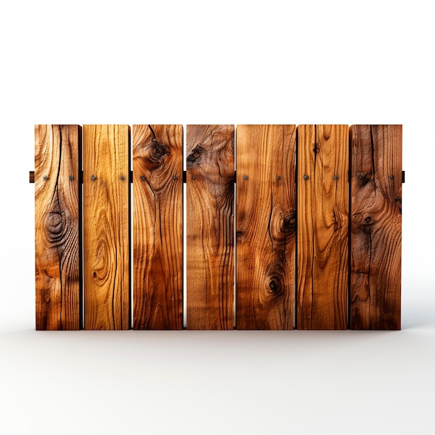 Photo clôture en bois rustique sur fond blanc
