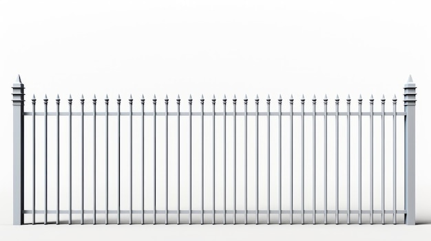 Photo clôture de sécurité isolée sur fond blanc