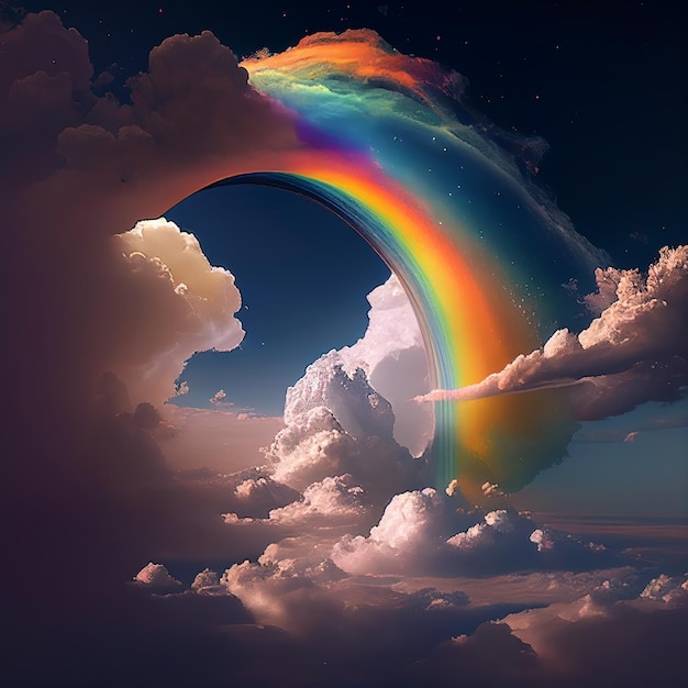 Cloud Snapshot Rainbow IA générative