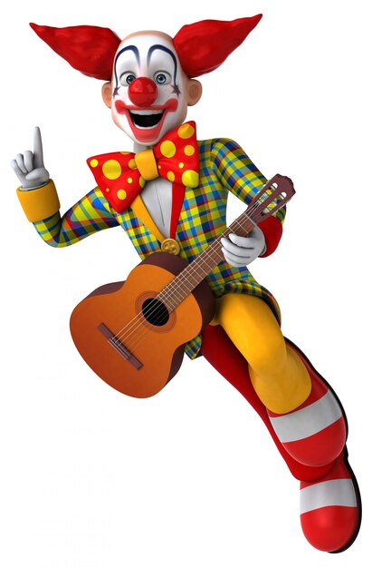 Clown amusant - Illustration 3D