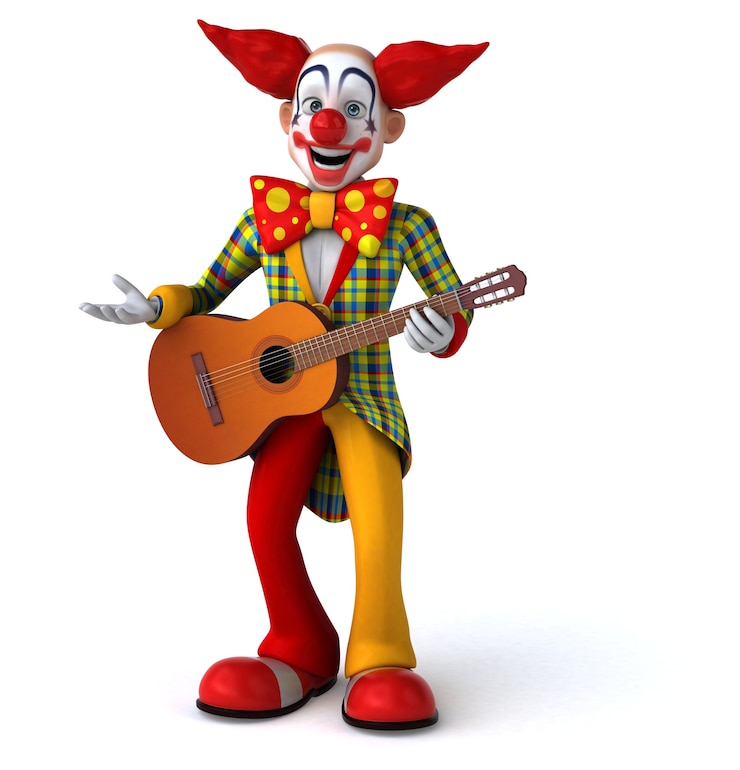 Photo clown amusant - illustration 3d