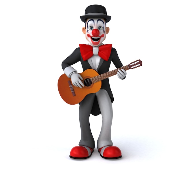 Clown amusant - Illustration 3D