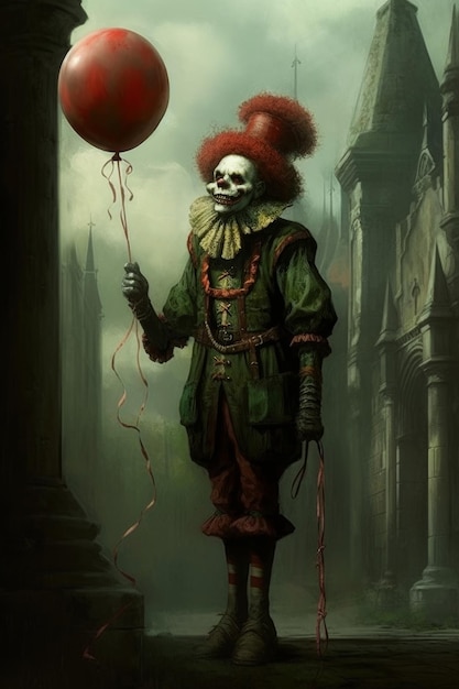 Un clown avec un ballon