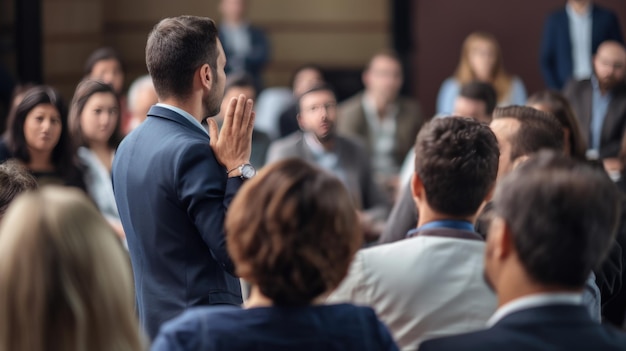 Coach d'affaires organise un séminaire pour un public